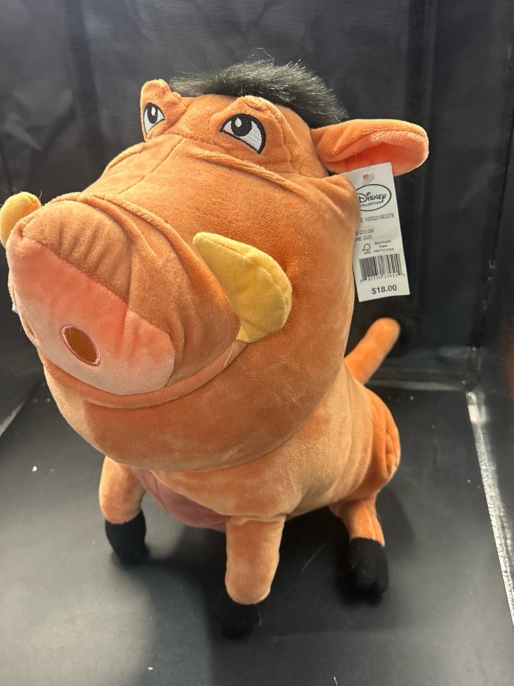 Disney Orange Pumbaa Plush Stuffed Animal